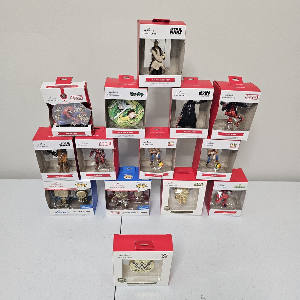 Hallmark Ornament Collection – Star Wars, Marvel, Rick & Morty, Toy Story